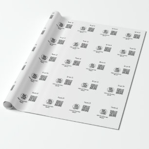 Eenvoudige minimale QR-code logo toevoegen scan co Cadeaupapier