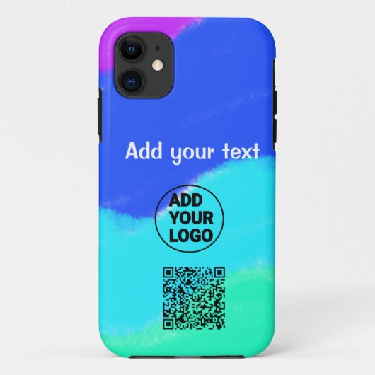 Eenvoudige minimale QR-code logo toevoegen scan co Case-Mate iPhone Case (Achterkant)