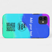 Eenvoudige minimale QR-code logo toevoegen scan co Case-Mate iPhone Case (Achterkant (horizontaal))