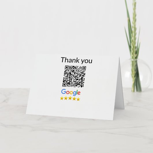 Eenvoudige minimale QR-code logo toevoegen scan co Folie Feestdagenkaart (Voorkant)