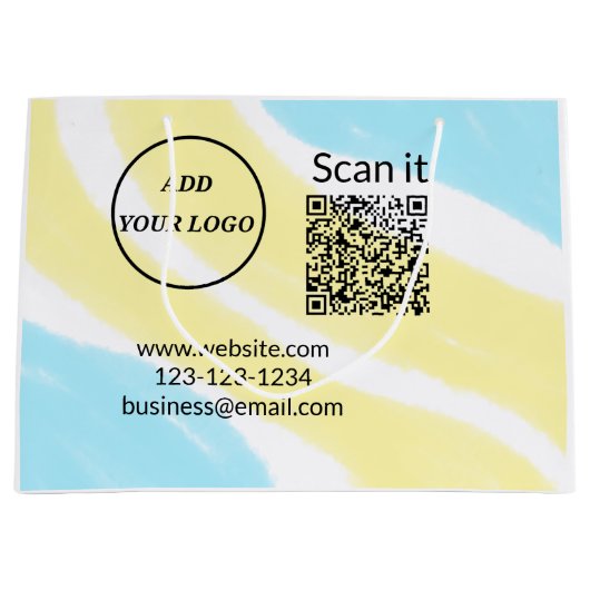 Eenvoudige minimale QR-code logo toevoegen scan co Groot Cadeauzakje (Voorkant)