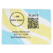 Eenvoudige minimale QR-code logo toevoegen scan co Groot Cadeauzakje (Achterkant)