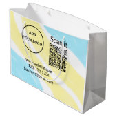 Eenvoudige minimale QR-code logo toevoegen scan co Groot Cadeauzakje (Achterkant Gekanteld)