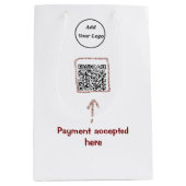 Eenvoudige minimale QR-code logo toevoegen scan co Medium Cadeauzakje (Voorkant)