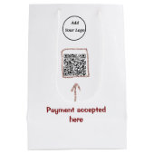 Eenvoudige minimale QR-code logo toevoegen scan co Medium Cadeauzakje (Achterkant)