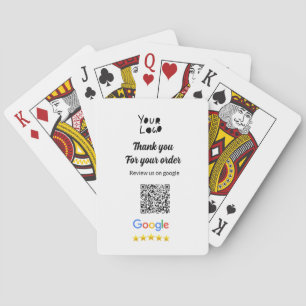 Eenvoudige minimale QR-code logo toevoegen scan co Pokerkaarten