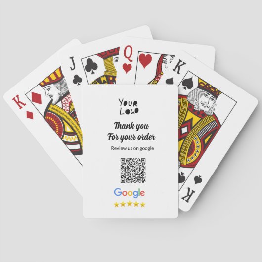 Eenvoudige minimale QR-code logo toevoegen scan co Pokerkaarten (Achterkant)