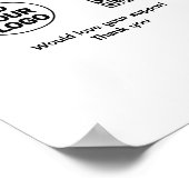 Eenvoudige minimale QR-code logo toevoegen sociale Poster (Hoek)