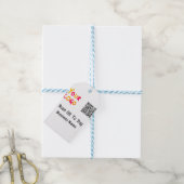 Eenvoudige minimale QR-code om logo bedrijfsnaam t Cadeaulabel (Met Touw)