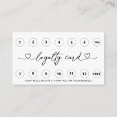 *~* Eenvoudige Minimale QR LOGO beloning Hartelijk Klantenkaartje (Voorkant)