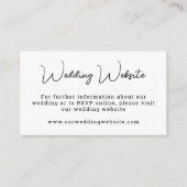 Eenvoudige minimale QR-wending website online RSVP Informatiekaartje (Voorkant)