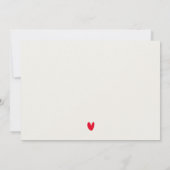 Eenvoudige minimale Red Heart Script Couples Showe Kaart (Achterkant)