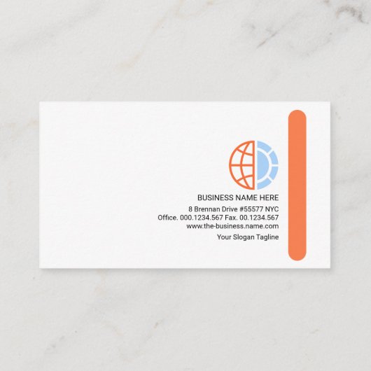 Eenvoudige minimale Red Stripe Startup Founder CEO Visitekaartje (Achterkant)