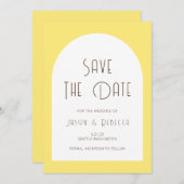 Eenvoudige minimale retro geel opslaan van de datu kaart (Voorkant / Achterkant)