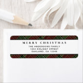 Eenvoudige minimale rood en groen geplakt vrolijk  etiket (Insitu)