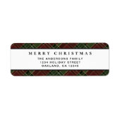 Eenvoudige minimale rood en groen geplakt vrolijk  etiket (Voorkant)