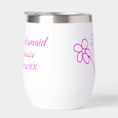 Eenvoudige minimale roze bridesmaïde voeg jaarteks (Rechts)