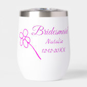 Eenvoudige minimale roze bridesmaïde voeg jaarteks (Voorkant)