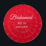Eenvoudige minimale roze bridesmaïde voeg jaarteks dartbord<br><div class="desc">Ontwerp</div>