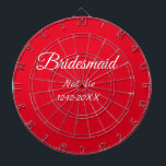 Eenvoudige minimale roze bridesmaïde voeg jaarteks dartbord<br><div class="desc">Ontwerp</div>