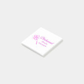 Eenvoudige minimale roze bridesmaïde voeg jaarteks post-it® notes (Schuin)
