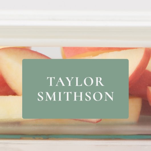 Eenvoudige minimale roze en groene add Jouw naam S Labels (Aangebracht)