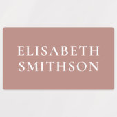 Eenvoudige minimale roze en groene add Jouw naam S Labels (Design 2)