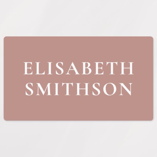 Eenvoudige minimale roze en groene add Jouw naam S Labels (Design 2)
