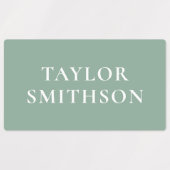 Eenvoudige minimale roze en groene add Jouw naam S Labels (Design 1)