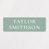 Eenvoudige minimale roze en groene add Jouw naam S Labels (Design 1)