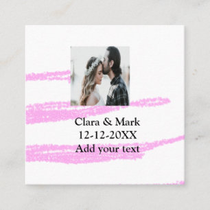 Eenvoudige minimale roze glitter voeg je tekst naa vierkante visitekaartje