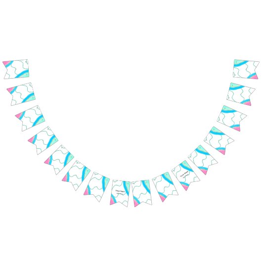 Eenvoudige minimale roze groene waterverf voegt na vlaggetjes (Alle)