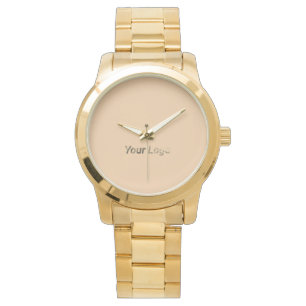 Eenvoudige minimale roze paarse waterverf abstract horloge