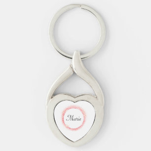 eenvoudige minimale roze sterren schitteren glinst sleutelhanger