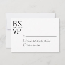 Eenvoudige Minimale RSVP-kaart Kaart