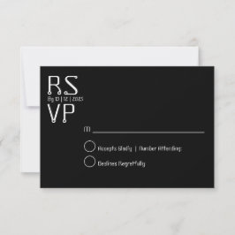 Eenvoudige Minimale RSVP-kaart Kaart