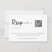 Eenvoudige minimale RSVP-kaart voor bruiloft met f Kaart (Voorkant)