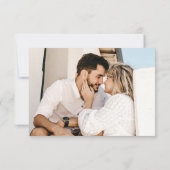 Eenvoudige minimale RSVP-kaart voor bruiloft met f Kaart (Achterkant)