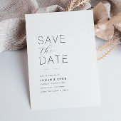 eenvoudige minimale save the date kaart