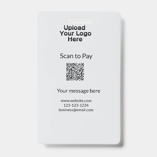 Eenvoudige minimale scan om QR-logo website e-mail Badge (Voorzijde)