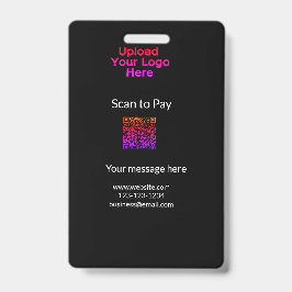 Eenvoudige minimale scan om QR-logo website e-mail Badge