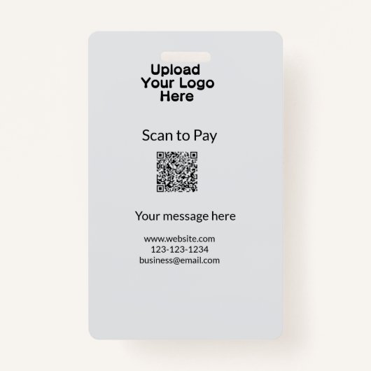 Eenvoudige minimale scan om te betalen QR logo web Badge (Voorkant)
