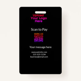 Eenvoudige minimale scan om te betalen QR logo web Badge