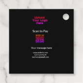 Eenvoudige minimale scan om te betalen QR logo web Bedankjes Labels (Achterkant)