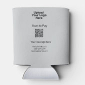 Eenvoudige minimale scan om te betalen QR logo web Blikjeskoeler (Achterkant)