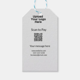 Eenvoudige minimale scan om te betalen QR logo web Cadeaulabel