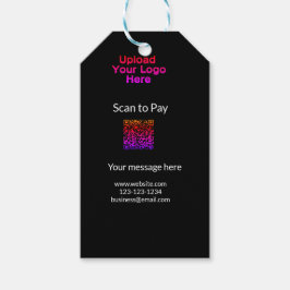 Eenvoudige minimale scan om te betalen QR logo web Cadeaulabel