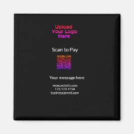 Eenvoudige minimale scan om te betalen QR logo web Magneet