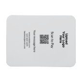 Eenvoudige minimale scan om te betalen QR logo web Magneet (Horizontaal)