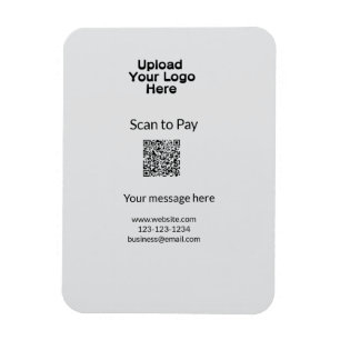 Eenvoudige minimale scan om te betalen QR logo web Magneet